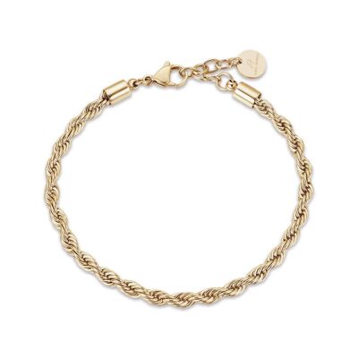 Brazalete de acero IP oro 7