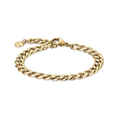 Brazalete de acero IP oro 8