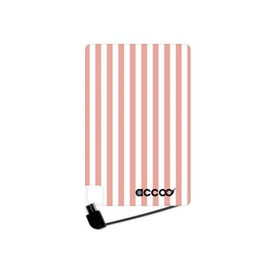 Batterie externe Modèle S - Design Pink Stripes