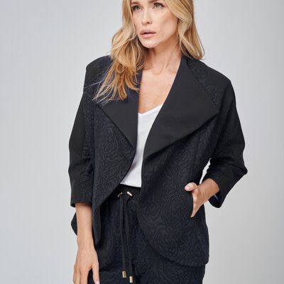 Rhea Jersey Jacquard Blazer Jacket black