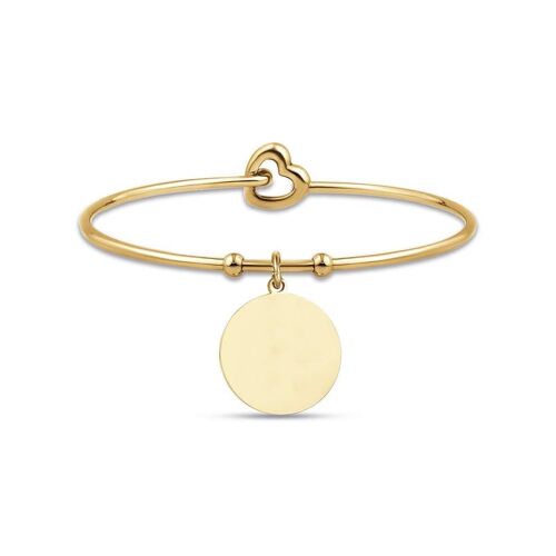 Bracciale in acciaio ip gold con piastra