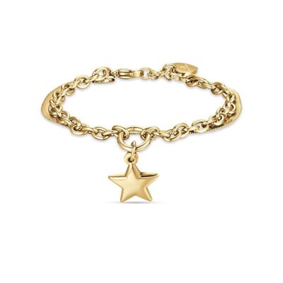 IP gold steel bracelet with star 1