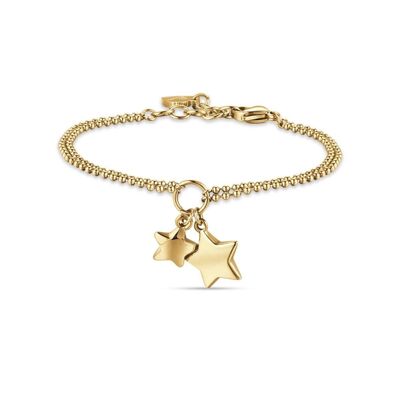 IP gold steel bracelet with stars