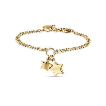 Bracelet en acier doré IP avec étoiles