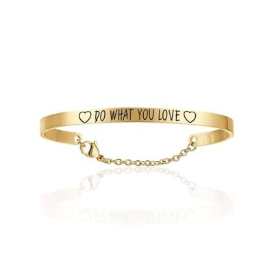Bracciale in acciaio ip gold do what you love
