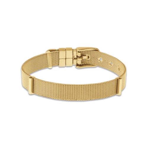 Bracciale in acciaio ip gold maglia milano