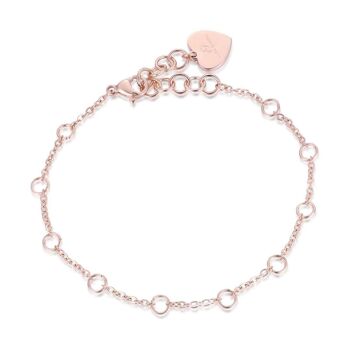 Bracelet acier IP rose 1