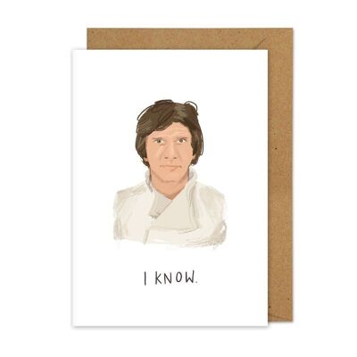 Lo sé - Tarjeta A6 inspirada en Han Solo