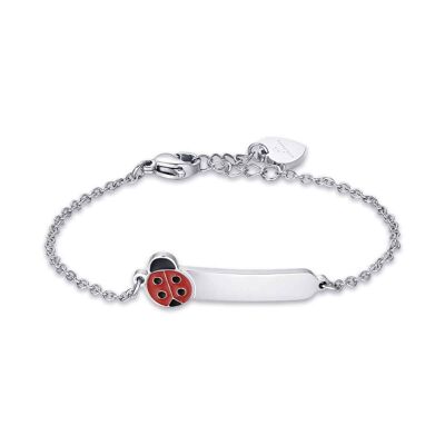 Junior steel bracelet with ladybug 3