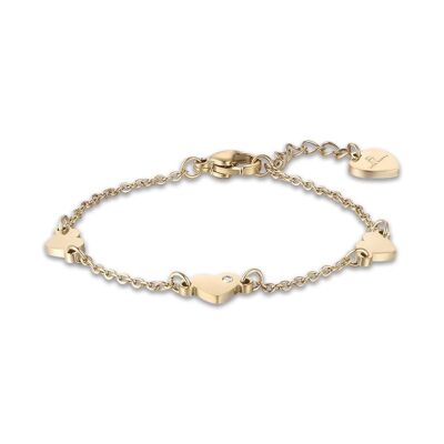 Bracelet junior en acier avec coeurs,393