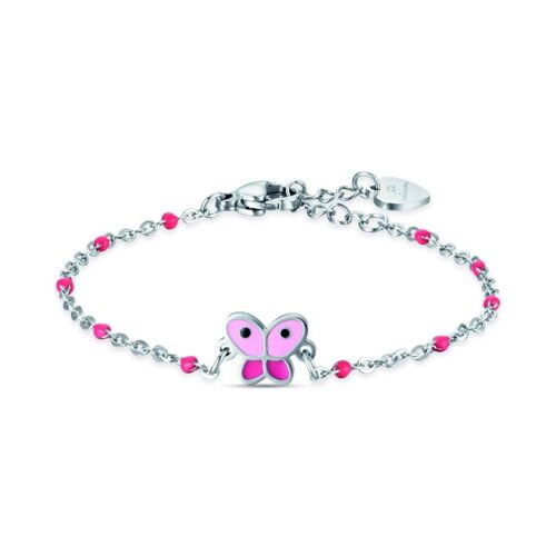 Bracciale junior in acciaio con farfalla 1