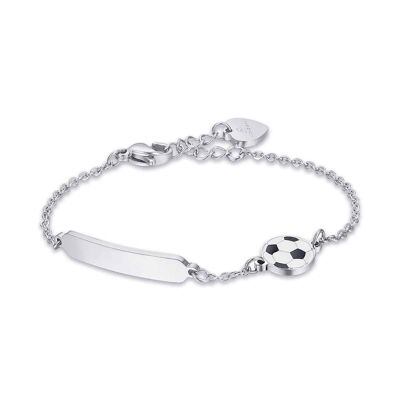 Bracciale junior in acciaio con pallone