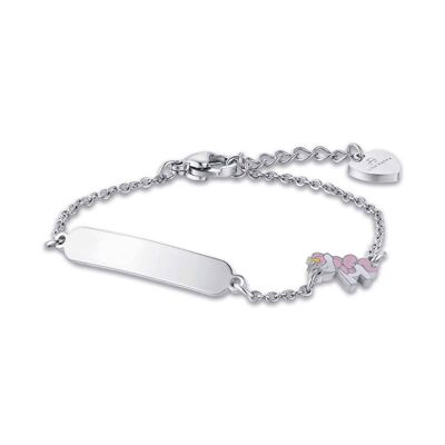 Junior steel bracelet with unicorn