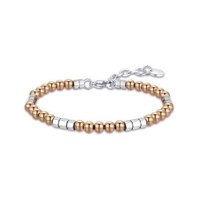 Bracciale uomo in acciaio ip rose