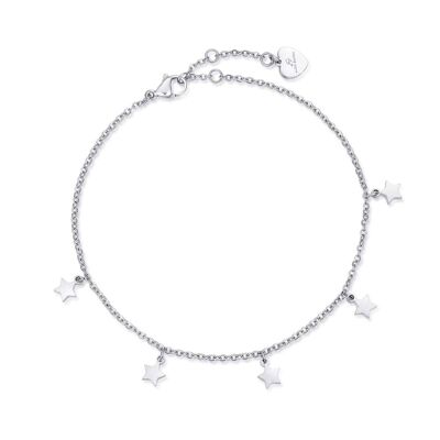 Steel anklet with stars