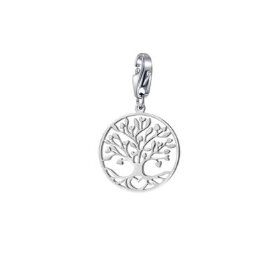 Steel tree of life charm