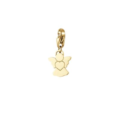 Charm angelo in acciaio ip gold
