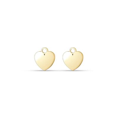 Charm cuore in acciaio ip gold