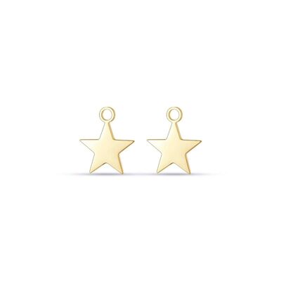 Star charm in ip gold steel