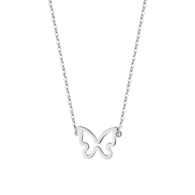 Steel necklace with butterfly, 320