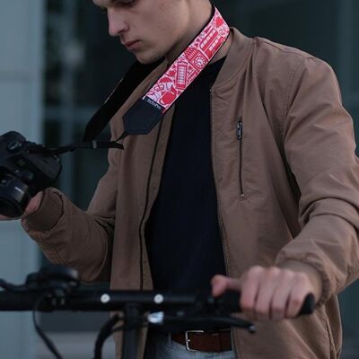 Camera strap with Big Ben design