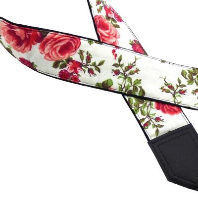 Camera strap with Red Roses design