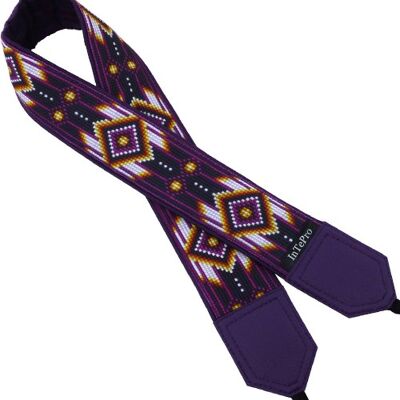 Camera strap with Purple Native design