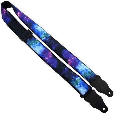 Guitar strap with black Galaxy design