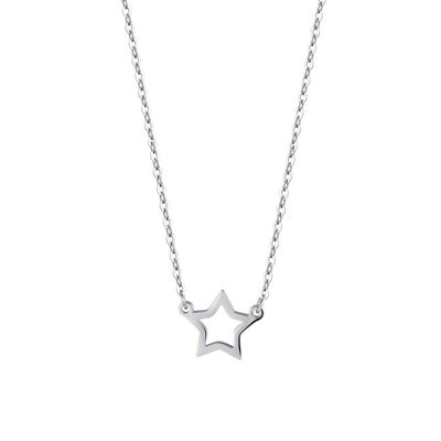 Steel necklace with star 3