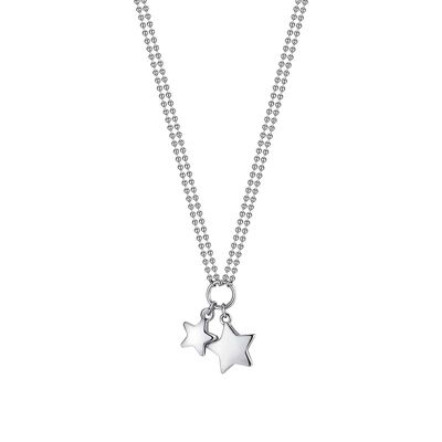 Steel necklace with stars 1