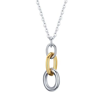 Collier en acier et acier ip gold