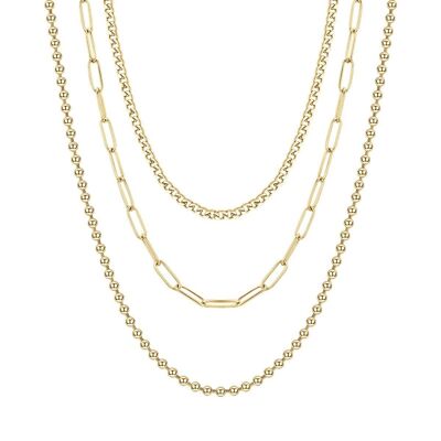 Gold IP steel necklace 1