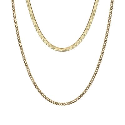 Halskette aus IP-Gold 6-Stahl