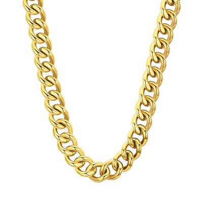 Collar acero IP oro 5