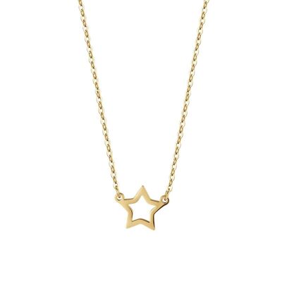 IP gold steel necklace with star 4