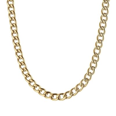 Halskette aus goldenem IP-Stahl, 376