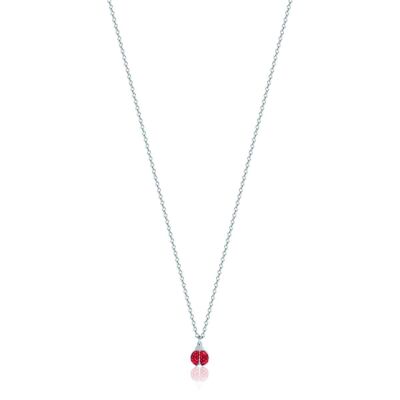 Collier acier junior avec coccinelle 1