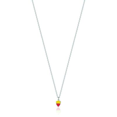 Junior necklace in steel with enamel, 417