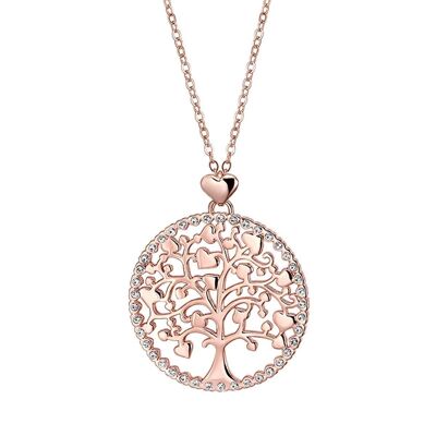 Long rose steel necklace&#039; tree of Life
