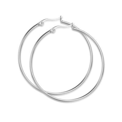 Steel circle earrings diameter 45 mm