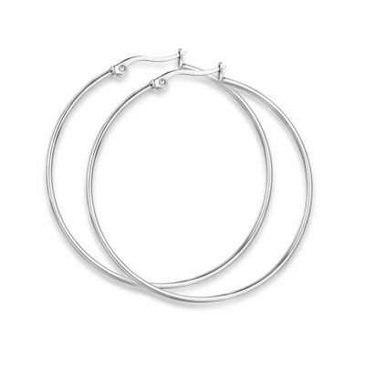 Steel circle earrings diameter 54 mm