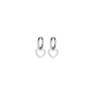 Steel earrings with hearts, 445