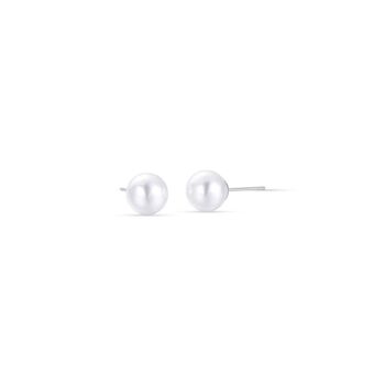 Boucles d'oreilles en acier avec perle de 4 mm
