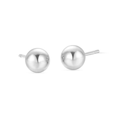 Boucles d'oreilles en acier avec boule de 8 mm