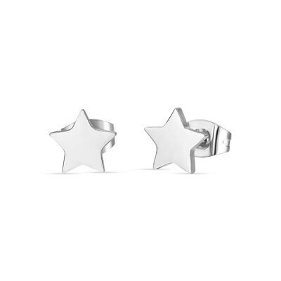Star steel earrings