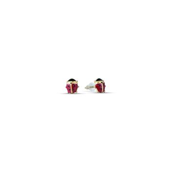 Boucles d'oreilles junior en acier avec coccinelle, 418