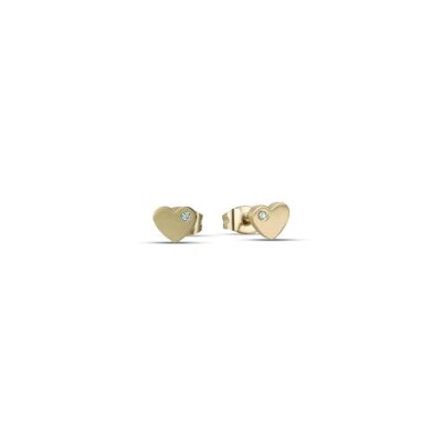 Junior steel earrings with hearts