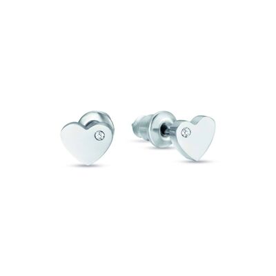 Junior steel earrings with heart