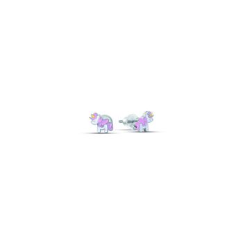 Boucles d'oreilles junior en acier avec licornes