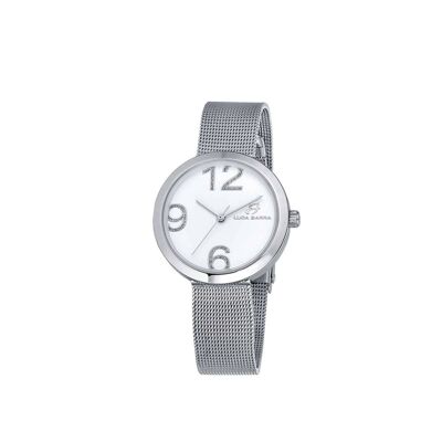 Watch with steel case, silver dial, 215